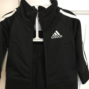 Adidas Kids Infant Boy's Tracksuit Set in Black